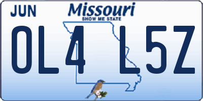 MO license plate OL4L5Z