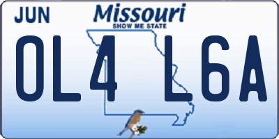 MO license plate OL4L6A