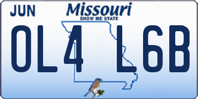 MO license plate OL4L6B