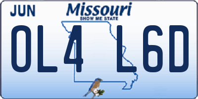 MO license plate OL4L6D