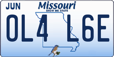 MO license plate OL4L6E