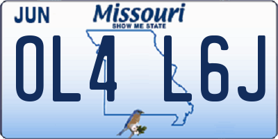 MO license plate OL4L6J