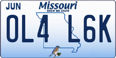 MO license plate OL4L6K