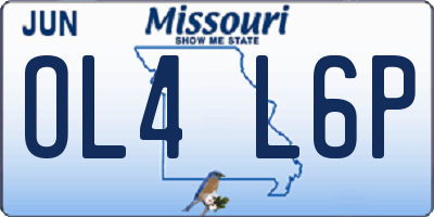 MO license plate OL4L6P