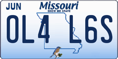 MO license plate OL4L6S