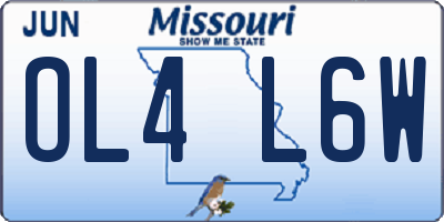 MO license plate OL4L6W