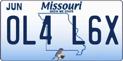 MO license plate OL4L6X