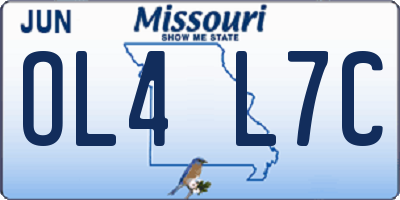 MO license plate OL4L7C