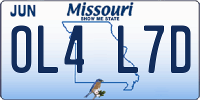 MO license plate OL4L7D