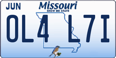 MO license plate OL4L7I