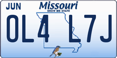 MO license plate OL4L7J