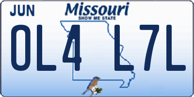 MO license plate OL4L7L