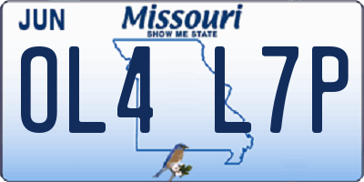 MO license plate OL4L7P