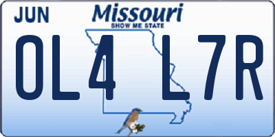 MO license plate OL4L7R