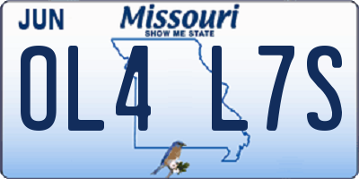 MO license plate OL4L7S