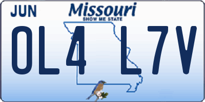 MO license plate OL4L7V