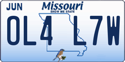 MO license plate OL4L7W