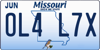 MO license plate OL4L7X