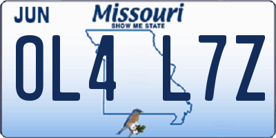 MO license plate OL4L7Z