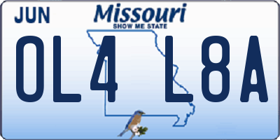 MO license plate OL4L8A
