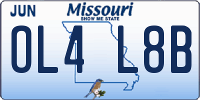 MO license plate OL4L8B