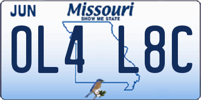 MO license plate OL4L8C