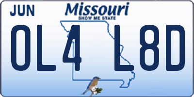 MO license plate OL4L8D