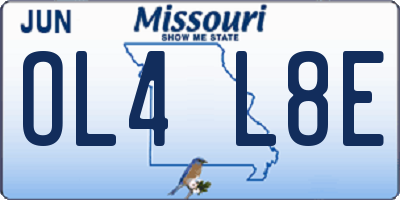 MO license plate OL4L8E