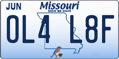 MO license plate OL4L8F