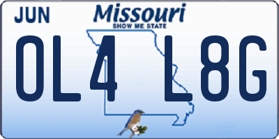 MO license plate OL4L8G