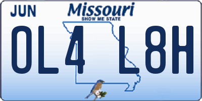 MO license plate OL4L8H