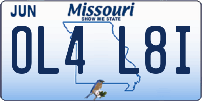 MO license plate OL4L8I