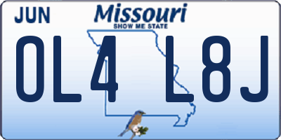 MO license plate OL4L8J