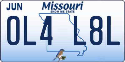 MO license plate OL4L8L