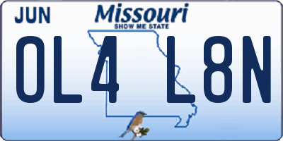 MO license plate OL4L8N