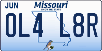 MO license plate OL4L8R