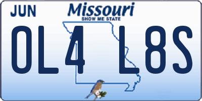 MO license plate OL4L8S