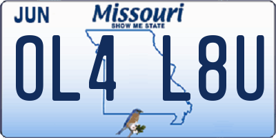 MO license plate OL4L8U