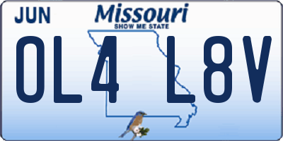 MO license plate OL4L8V