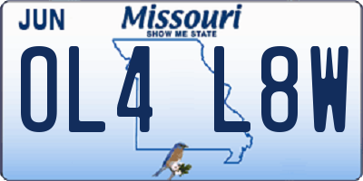 MO license plate OL4L8W