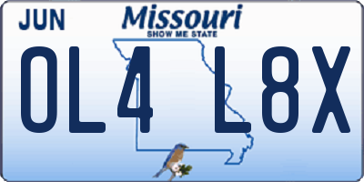 MO license plate OL4L8X