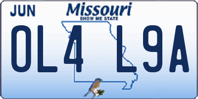 MO license plate OL4L9A