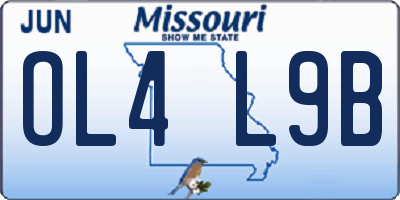 MO license plate OL4L9B