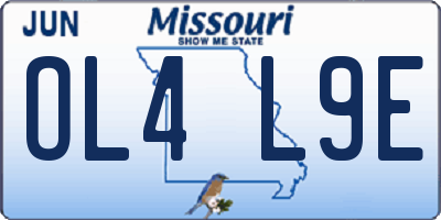 MO license plate OL4L9E