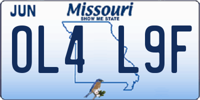 MO license plate OL4L9F
