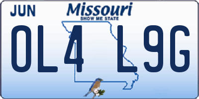 MO license plate OL4L9G