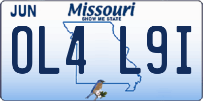 MO license plate OL4L9I