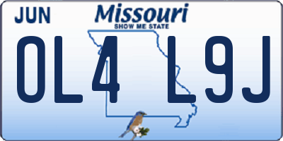 MO license plate OL4L9J