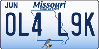 MO license plate OL4L9K