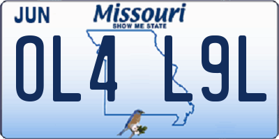 MO license plate OL4L9L
